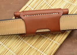 KSF Leather: Large Courier Belt Sheath for Pocket Knives