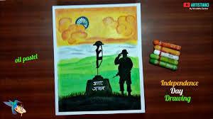Independenceday Special How To Draw Indian Army For Beginners With Oi Independenceday2019 Dra Independence Day Drawing Oil Pastel Art Drawings For Kids