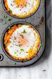 Baked Sweet Potato Egg Cups Recipe In 2021 Sweet Potato Breakfast Recipes Recipes Sweet Potato Breakfast