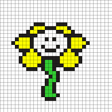 Flowey The Flower By Theleafbladedwarrior On Kandi Patterns Undertale Pixel Art Pixel Art Pixel Art Pattern undertale pixel art
