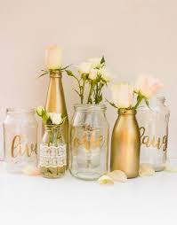 Diy Vasen Mit Gold Und Handlettering Hochzeit