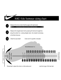 nike kids footwear sizing chart free download