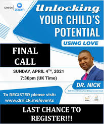 Actor and comedic superstar wayne brady spoke with parents about the lessons kids can learn from improv, what it's like to watch his daughter grow up, and how he teaches her to be true to herself. Dr Nick Greetings Today Is Our Awesome Unlocking Your Child S Potential Using Love Event Join This Free Online Parents Empowerment Event And Instantly Learn How To Improve Your Child S Willingness To