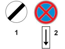 Pentru a putea fi vazute usor si pentru a se putea face rapid diferenta de semnificatie dintre ele, semnele de circulatie au forme si culori distincte in functie de categoria din. Care Dintre Cele Doua Indicatoare Anunta Sfarsitul Zonei In Care Oprirea A Fost Interzisa Www Odat Ro