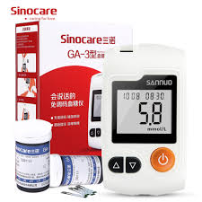 English Guide Sinocare Sannuo Ga 3 Blood Glucose Meter Glu 50 Vial Test Strips 50 Lancets Blood Sugar Tester Diabetes Glucometer