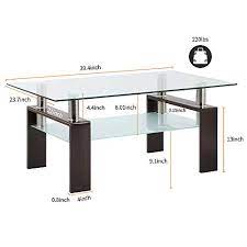 Stay updated about walnut and glass coffee table. Black Walnut Rectangle Tempered Glass Coffee Table Metal Tube Legs End Table For Livingroom Ianiya In Kuwait Whizz