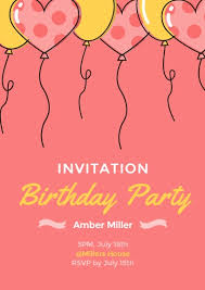 Use fotor's free invitation maker to design your own invitations card in a few clicks. Online Birthday Invitation Party Pink Invitation Template Fotor Design Maker