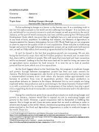 A good position paper makes a great introductory speech. Position Paper Food And Agriculture Organization Food Security