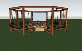 The screen should be removed before putting on the cover. Remodelaholic Tutorial Build An Amazing Diy Fire Pit Pergola For Swings