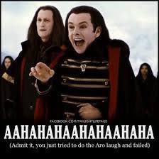 Hagunemnon 251.426 views7 year ago. Aro And His Creepy Laugh Make Me Want To Laugh And Cry At The Same Time Kindy Longmore Twilight Memes Twilight Funny Twilight Film