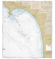 Ca Half Moon Bay Ca Nautical Chart Silk Touch Throw