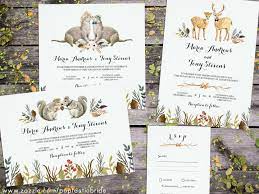 Animal Wedding Invitations Woodland Wedding Invites Deer Wedding Otter Wedding Squ Woodland Wedding Invitations Winter Wedding Invitations Deer Wedding