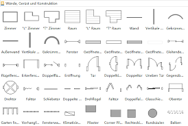 Symbole Fur Bauplanung Planer Bauplan Grundriss