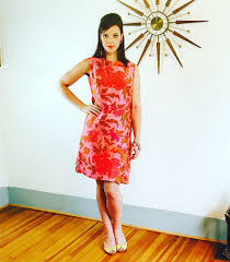 ： women ， size type: Vintage 60s Dress Mod Mini Dress 60s Pink Dress Raw Silk Dress 60s A Line Dress Mad Men Dress Bright Colorful 60s Floral Pattern S M