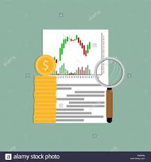 Exchange Analysis Financial Candlestick Chart Vector Money