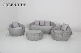 Patio furniture sets constructed from wicker are extremely low maintenance. China Outdoor Round Wicker Furniture Rattan Sofa Set For Patio Garden China Sofa Set Outdoor Furniture