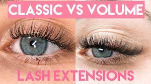 They are a great option for those who have naturally thick lashes (and lots of them) or those with thick and long lashes. Classic Vs Volume Lash Extensions Same Client Youtube