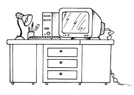 Coloring Page Desk And Computer Free Printable Coloring Pages Img 8190