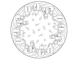 Winter Mandala Kinder Ausdrucken Schneemanner Christmas Diy Kids Mandala Weihnachtsstickerei Weihnachtsmalvorlagen Ausmalbilder Mandala