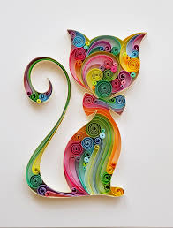 Quilling Art Rainbow Cat Cat Lovers Paper Wall Etsy Paper Quilling For Beginners Quilling Designs Paper Quilling Designs