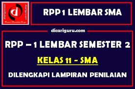 14 tahun 2019 dan sesuai dengan kebutuhan masa pandemi covid 19. Rpp 1 Lembar Kelas 11 Sma Smk Semester 2 Lengkap Dicariguru Com