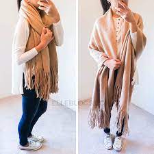 Camel check scarf are designed to keep comfort, durability, and ease of wearing on the paramount level and perfect for people of all ages. Review Free People Kolby Brushed Fringe Scarf Elle Blogs
