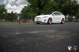 A wide variety of tesla model x wheels options are available to you, such as material, pcd, and et. White Tesla Model X Sits On Gold Vossen Forged Wheels Autoevolution