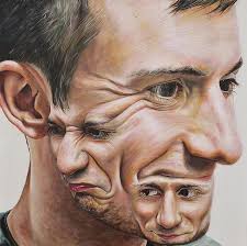 Carl Beazley's Surreal Portraits Have Fun with Facial Expressions