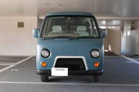 サンバーディアスワゴンをワズ仕様にカスタムしました 4wdスーパーチャージャー車がベースとなっております カラーリングは群馬県h様のパズを参考にしています ダークブルーグレーの艶消し塗装になります アイブローで眠たげな表情になっています リフトアップ