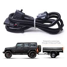 Huge savings on name brand offroad parts & accessories. 65 Trailer Hitch Wiring Harness Kit W 4 Way Flat Connector Dust Cover For Jeep Ebay