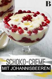 Weisse Schoko Creme Mit Johannisbeeren Rezept Einfacher Nachtisch Schoko Dessert Sommer Dessert