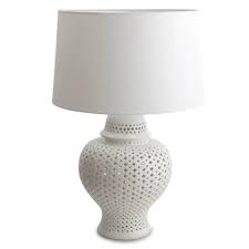White Lattice Ginger Jar Lamp Medium Table Lamps In 2020 Ginger Jar Lamp Jar Lamp Lamp