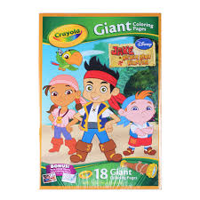Giant coloring pages provide hours of colorful fun! Drawing Sketch Pads Disney Jake And The Neverland Pirates 18 Giant Coloring Pages Crayola Toys Games