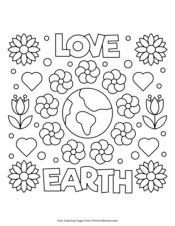 Click the earth and moon coloring pages to view printable version or color it online (compatible with ipad and android tablets). Earth Day Coloring Pages Free Printable Pdf From Primarygames