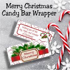 One of my favorite ways to send a little note is with a simple saying and candy. Diy Party Mom Merry Christmas Printable Candy Bar Wrapper