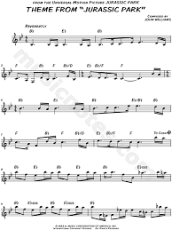 Theme From Jurassic Park From Jurassic Park Sheet Music Leadsheet Flute Violin Oboe Or Recorder In Bb Major Transposable Download Print Jurassic Park Sheet Music Saxophone Music
