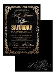 Black And White Birthday Party Invitations Eccentric Designs Custom Stationery Personalized Gift Items All Black Party Party Invite Template Dinner Party Invitations