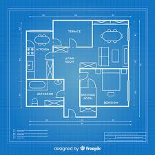 This is so that you end up with a blueprint that is more or less proportional. Free Vector Blueprint Design Plan Of A House
