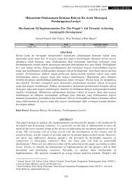 Ia perlu selaras dengan matlamat pembangunan lestari dan harus mengambil kira interaksi antara perbezaan mod pengangkutan. Pdf Mekanisme Pelaksanaan Bantuan Rakyat Ke Arah Mencapai Pembangunan Lestari Mechanisms Of Implementation For The People S Aid Towards Achieving Sustainable Development Ahmad Nazrul Alif Academia Edu