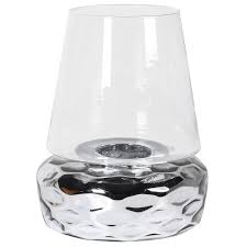 Next day delivery & free returns available. Large Silver Based Glass Hurricane Candle Holders Avoir Interiors