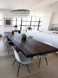 When buying a dining room table and/or planning to create a dining area , it's really important to ensure that you the get the right sized table for the space. Wonderful Chandelier At Fascinating Kitchen And Dining Room Combined With 12 Person Dining Table Plans An Contemporary Kitchen Kitchen Design Dining Room Table