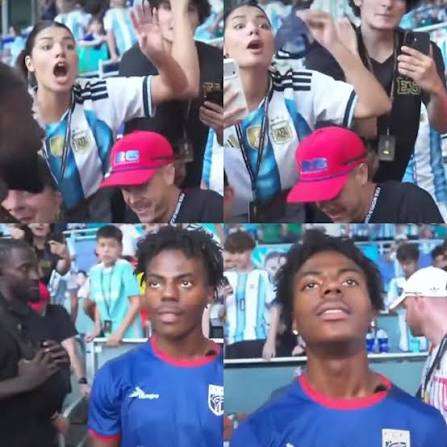 Not everyone's a fan of IShowSpeed at the World Cup, as he found out when  some Argentinian supporters threw insults at him. The woman was shouting "A  llorar al zoológico," or "Go
