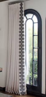 Drapes Beautiful White Pleated Drapes With Decorative Leading Edge Black And White Classy Drapery Designs Window Treatments Drapery Treatments