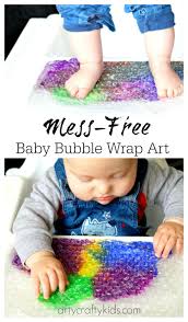 Baby Bubble Wrap Art Sensory Baby Toddler Activity Arty Crafty Kids Baby Art Projects Bubble Wrap Art Toddler Activities