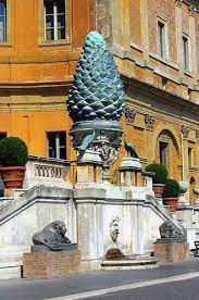 Fontana Della Pigna A Former Roman Fountain Which Now Decorates A Vast Niche In The Wall Of Cortile Della Pigna A Courty Roman Fountain Rome City Rome Italy