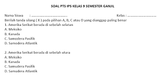 Pada post kali ini kita akan berlatih soal mapel ppkn kelas 9 smp semester 2 (g. Soal Pts Kelas 9 Semester Ganjil Edukasi Ips
