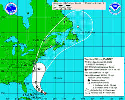 Danny's winds rose to 40 miles (64 kilometers) per hour. Tropical Storm Danny Could Be Off Delmarva Saturday Baltimore Sun