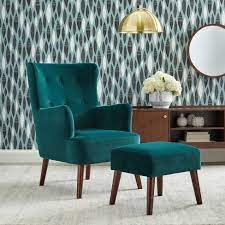 Beliani.es » living room » armchairs » velvet chairs. Jane Accent Chair Ottoman Set Emerald Green Angelo Home Target