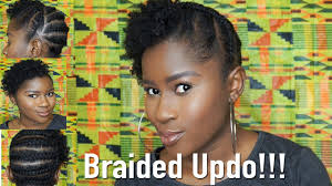 Wear your hair in a brilliant braided updo for your next big event. Braided Updo Style On Short Type 4 Natural Hair Mona B Youtube