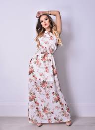Abiti lungo maniche a 3/4 floreale casual (1955404752). Abito Lungo Fiorato Le Aste Di Soha Abiti Lunghi Abiti Stile Di Moda